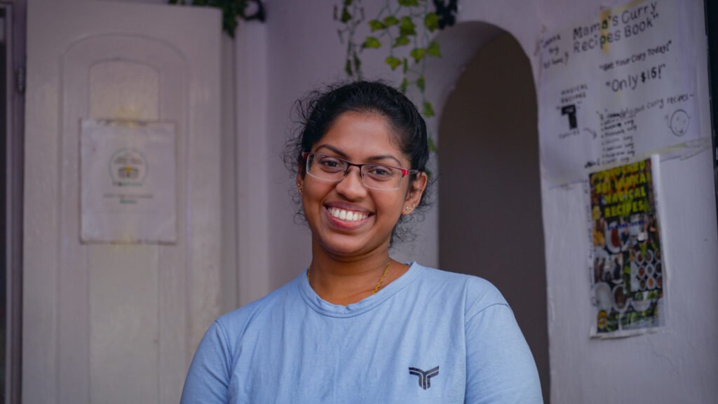 Hansi, Lucky's daughter, at Lucky Fort Restaurant in Galle.